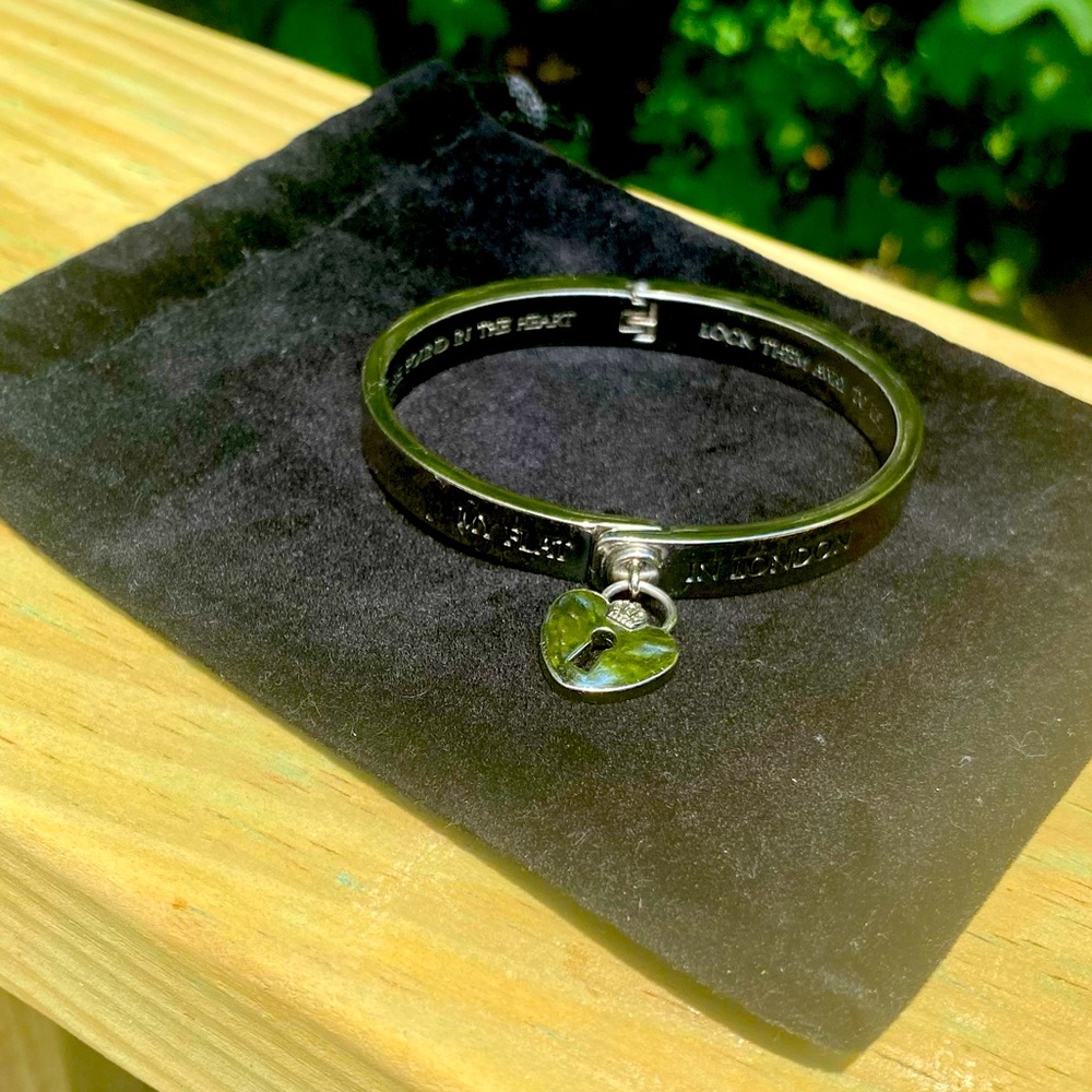 My Flat in London hinged silver tone bracelet